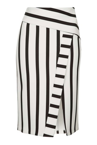 Topshop юбка Stripe Detailed Midi Skirt 2600 руб.