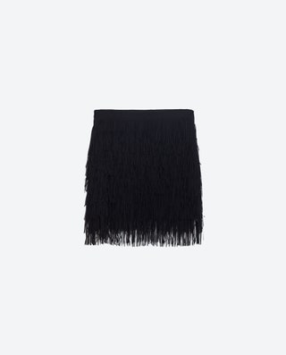 Zara юбка с бахрамой 2999 руб.
