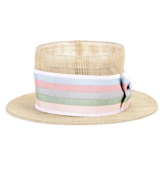 Thom Browne шляпа High Crown Straw Boater Hat.