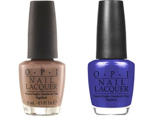 OPI лаки для ногтей в оттенках Over The Taupe и Eurso Euro.