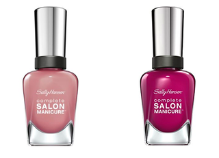 Sally Hansen лаки для ногтей в оттенках Pink Pong и Orchid Me Not.