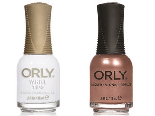 Orly лаки для ногтей в оттенках White Tips и Sand Castle.