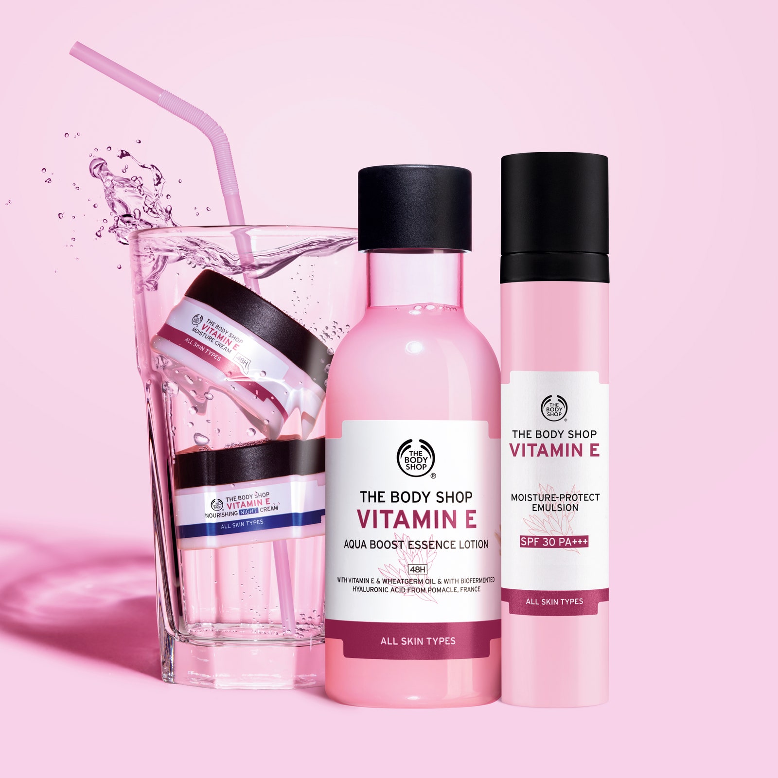 Новинки The Body Shop из коллекции Vitamin E увлажняющая эссенция и защитная эмульсия | Allure