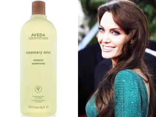 Анджелина Джоли — Aveda шампунь для объема Rosemary Mint.