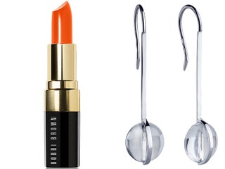 Bobbi Brown помада Lip Color Orange Natalia Bryantseva серьги.