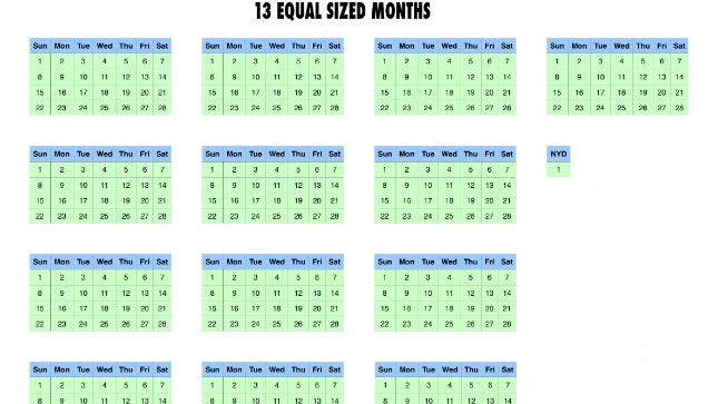 13 месяцев новый стандарт календаря