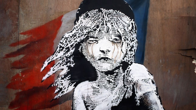 «Отверженные» новое граффити Бэнкси в Лондоне