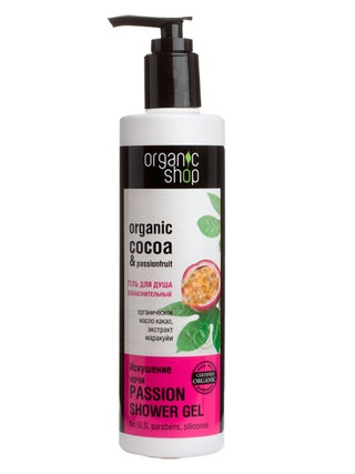 Organic shop гель для душа Passion с ароматом маракуйи.