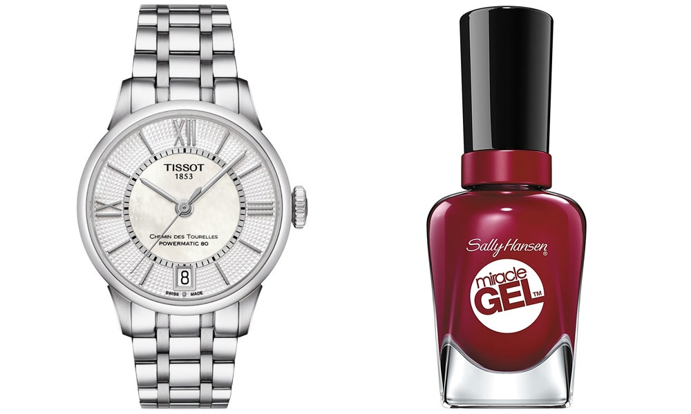 Часы Tissot Chemin des Tourelles гельлак для ногтей Miracle Gel от Sally Hansen оттенок Dig Fig.