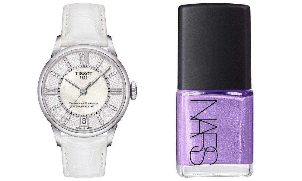 Часы Tissot Chemin des Tourelles лак для ногтей Nars оттенок Lavventura.