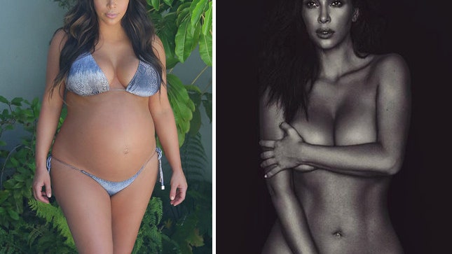 Ким Кардашьян до и после беременности