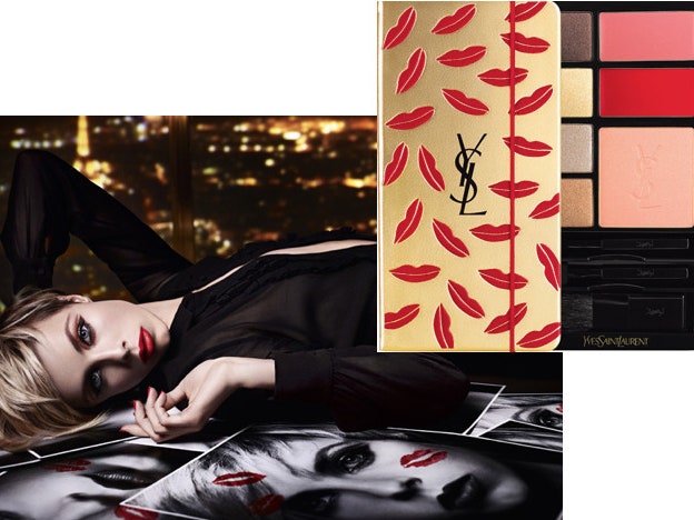 Новогодняя палетка макияжа YSL Multi Usage Palette Christmas 2015 Kiss & Love Edition