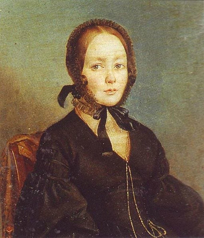 Предполагаемый портрет Анны Керн художник — А. АрефовБагаев 1840е гг.