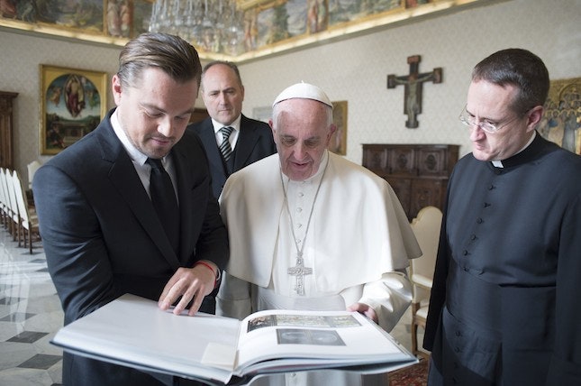 Леонардо ДиКаприо встретился с Папой Римским в Ватикане