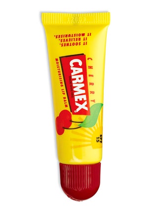 Carmex вишневый бальзам для губ в тюбике.