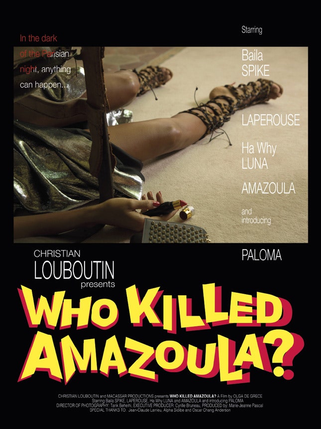 «Кто убил Амазулу» детективный видеолукбук коллекции Christian Louboutin весналето 2016