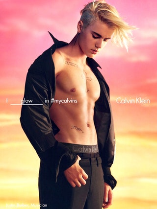 Джастин Бибер в весеннелетней кампании Calvin Klein.