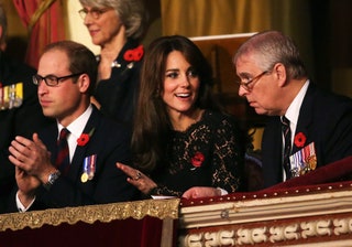 Принц Уильям герцогиня Кэтрин и принц Эндрю