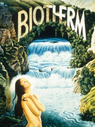 На первых рекламных плакатах Biotherm в 1952 году изображали тот самый термальный источник МоличлеБэн в Пиренеях.