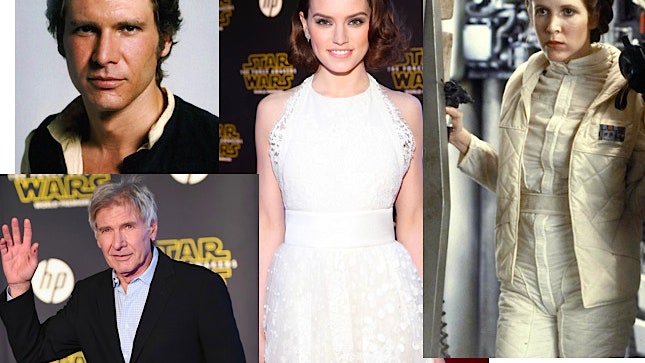 «Звездные войны Пробуждение силы» два поколения актеров на премьере в Голливуде