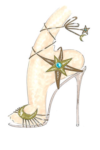 Поппи Делевинь для Aquazzura.
