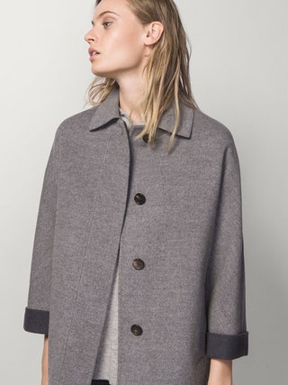 Massimo Dutti двухцветное пальто 13 990 руб.