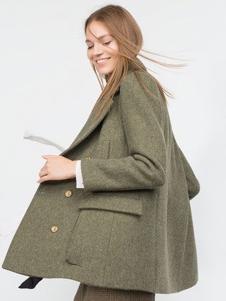 Zara пальто из шерсти 7999 руб.