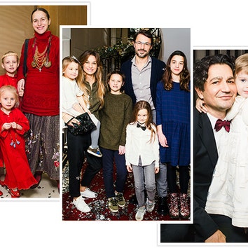 Гости рождественской вечеринки в бутике Cartier