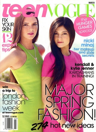 Кендалл и Кайли Дженнер на обложке Teen Vogue март 2012