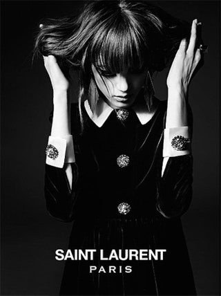 Валерия Кауфман в рекламной кампании Saint Laurent
