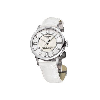 Часы из стали с бриллиантами на кожаном ремешке 49 950 руб. Tissot.