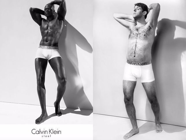 Изображая Бога обычные парни в пародии на рекламу Calvin Klein