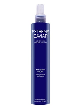 Солнцезащитный спрей для волос с экстрактом черной икры Extreme Caviar Hair Spray Solar Miriam Quevedo.