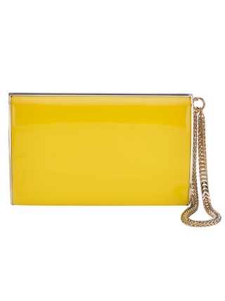 Jimmy Choo клатч из лакированной кожи 49 000 руб.