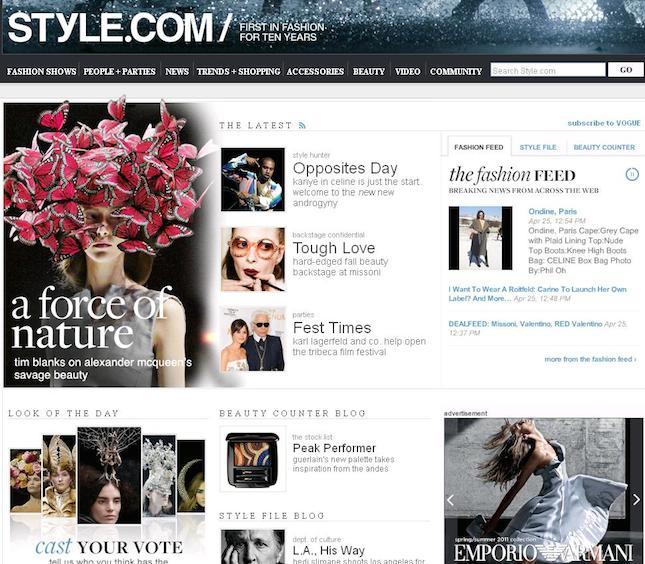 Главный портал и гид в мире моды style.com прекратил свое существование