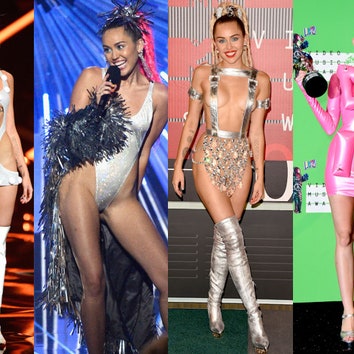 Девочка-скандал: одиннадцать феерических образов Майли Сайрус на MTV VMA 2015