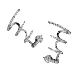 Серьги из серебра с цирконами 5490 руб. Wanna Be
