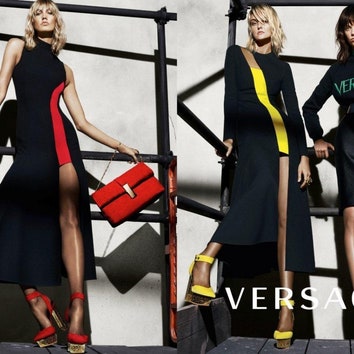 На контрастах: Карли Клосс для Versace осень&#8211;зима 2015/2016