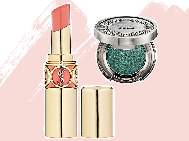 Помада Rouge Volupt Silky Sensual Radiant Lipstick SPF 15 Peach Passion Yves Saint Laurent тени Eyeshadow Loaded Urban Decay