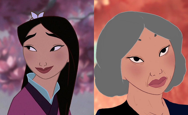 Happy End как принцессы Disney выглядели бы в старости