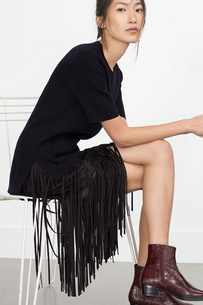 Замшевые юбки с бахромой на любой бюджет от Zara Topshop Bershka Asos Revolve | Allure