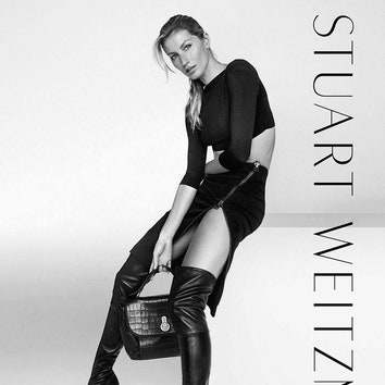 Черным по белому: Жизель Бюндхен в рекламной кампании Stuart Weitzman осень-зима 2015/2016