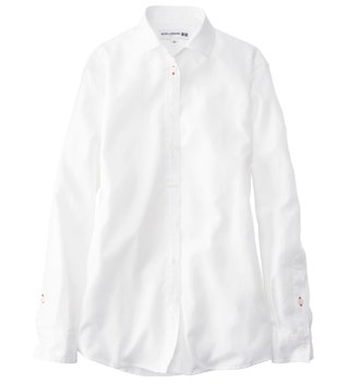 Хлопковая ­рубашка 1499 руб.  Uniqlo.