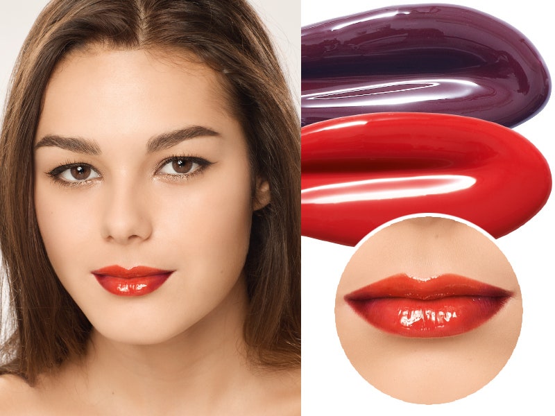Градиентный макияж губ с блесками Make Up For Ever из коллекции Artist PlexiGloss |Allure