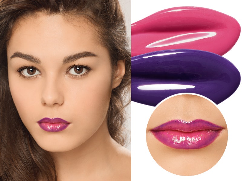 Градиентный макияж губ с блесками Make Up For Ever из коллекции Artist PlexiGloss |Allure