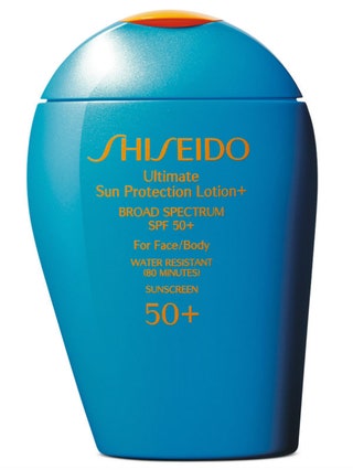 Солнцезащитный антивозрастной лосьон Expert Sun SPF50 Shiseido.