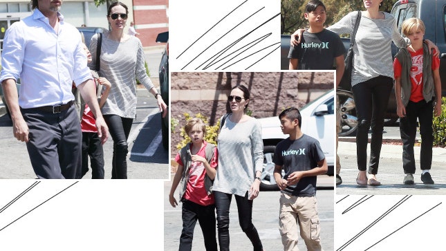 Дела семейные Анджелина Джоли и Брэд Питт с детьми на шопинге в Калифорнии