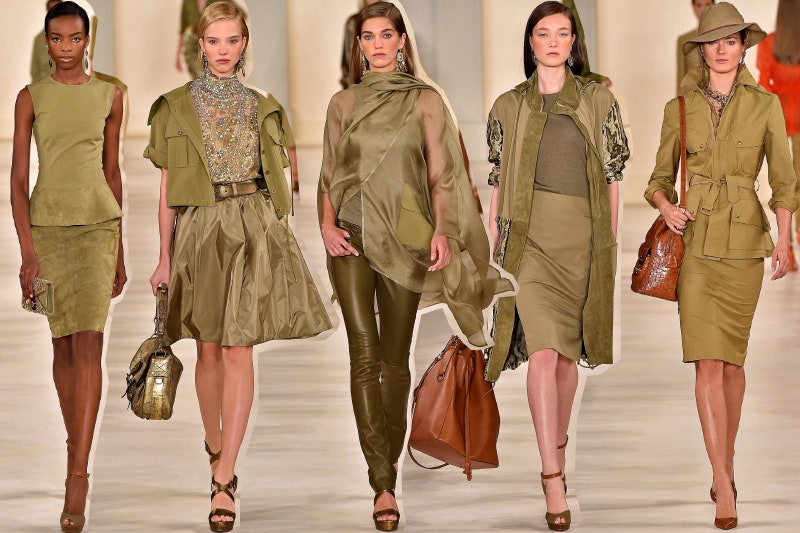 Одежда цвета хаки модный тренд весеннего сезона на показах ведущих мировых брендов | Allure