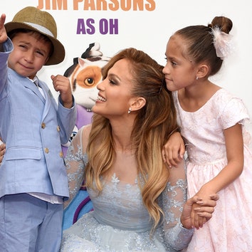 «Дом»: Дженнифер Лопес с детьми на премьере мультфильма в Лос-Анджелесе
