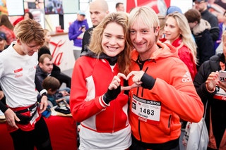 Наталья Водянова и Евгений Плющенко
